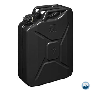 Brandstof jerrycan 20 liter zwart staal (afb. 1)
