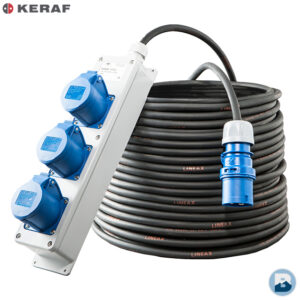 Keraf CEE verlengkabel 5 m 3-voudige verdeeldoos (afb. 1)