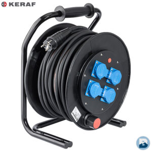 Keraf verlengsnoerhaspel 33 meter 3 x 1