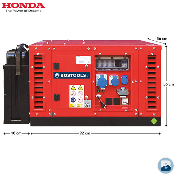 Middel kussen Menselijk ras BOSTOOLS.NL | EPS6000E Honda silent aggregaat 6 kva / 230V